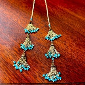 Turquoise Three Tier Draped Chain